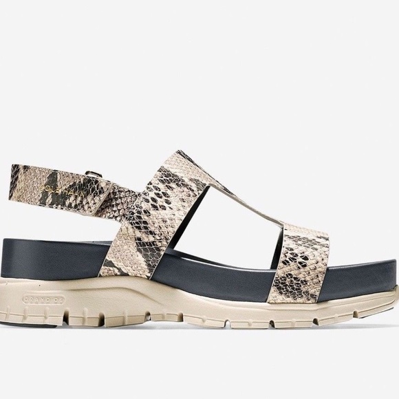 Cole Haan Shoes - NEW Cole Haan Snake Platform Slide Sandals Roccia